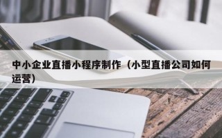 承德中小企业直播小程序制作（小型直播公司如何运营）
